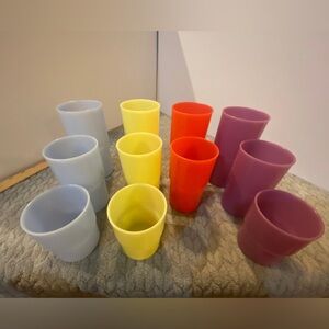 Vintage Tupperware J & G Stackable Tumblers. 11 Total